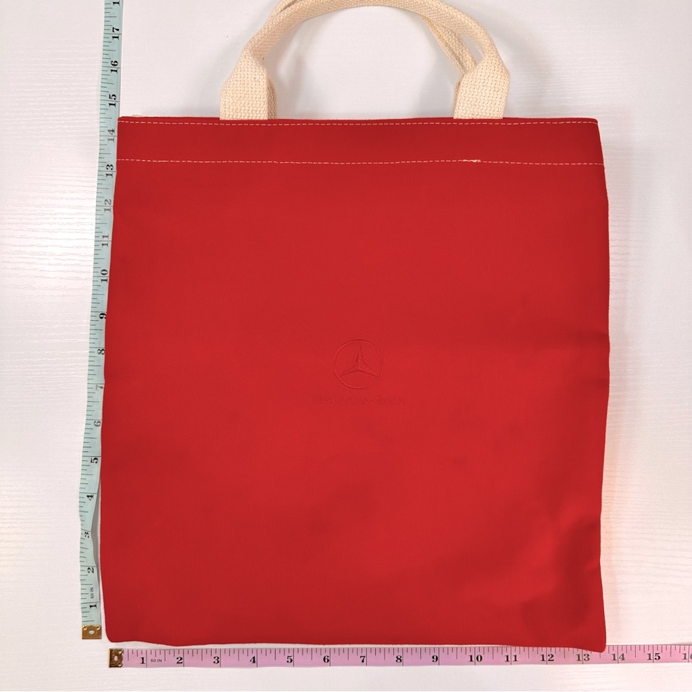 Mercedes Benz Vintage Red Canvas Tote Bag - Picture 14 of 16